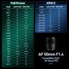 Brightin Star AF 50mm F1.4 Lens for Sony E Mount Mirrorless Camera, APS-C STM Auto Focus Large Aperture Prime Lens, Fit for Sony Alpha ZV-E10, A7IV, A6400, A7SIII, A7III,A6600, A7RIV, A7RIII view 2