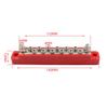 2PCS 12 Terminal Bus Bar Kit with Cover & Heat Shrink Terminals Ground Distribution for Automotive and Marine, Bus Bar 2 Studs 12 Screw Terminals, Max 48V 150A (Red & Black) view 3