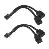 2Pcs USB 2.0 9Pin Female to Dual 9Pin Male Extension Cable Motherboard 9Pin USB2.0 Header Splitter Cable Cord Nylon Braided for Computer Internal Motherboard view 1