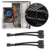 2Pcs USB 2.0 9Pin Female to Dual 9Pin Male Extension Cable Motherboard 9Pin USB2.0 Header Splitter Cable Cord Nylon Braided for Computer Internal Motherboard view 2