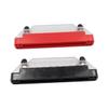 2PCS 8 Terminal Bus Bar Kit with Cover & Heat Shrink Terminals Ground Distribution for Automotive and Marine, Bus Bar 2 Studs 8 Screw Terminals, Max 48V 150A (Red & Black) view 3