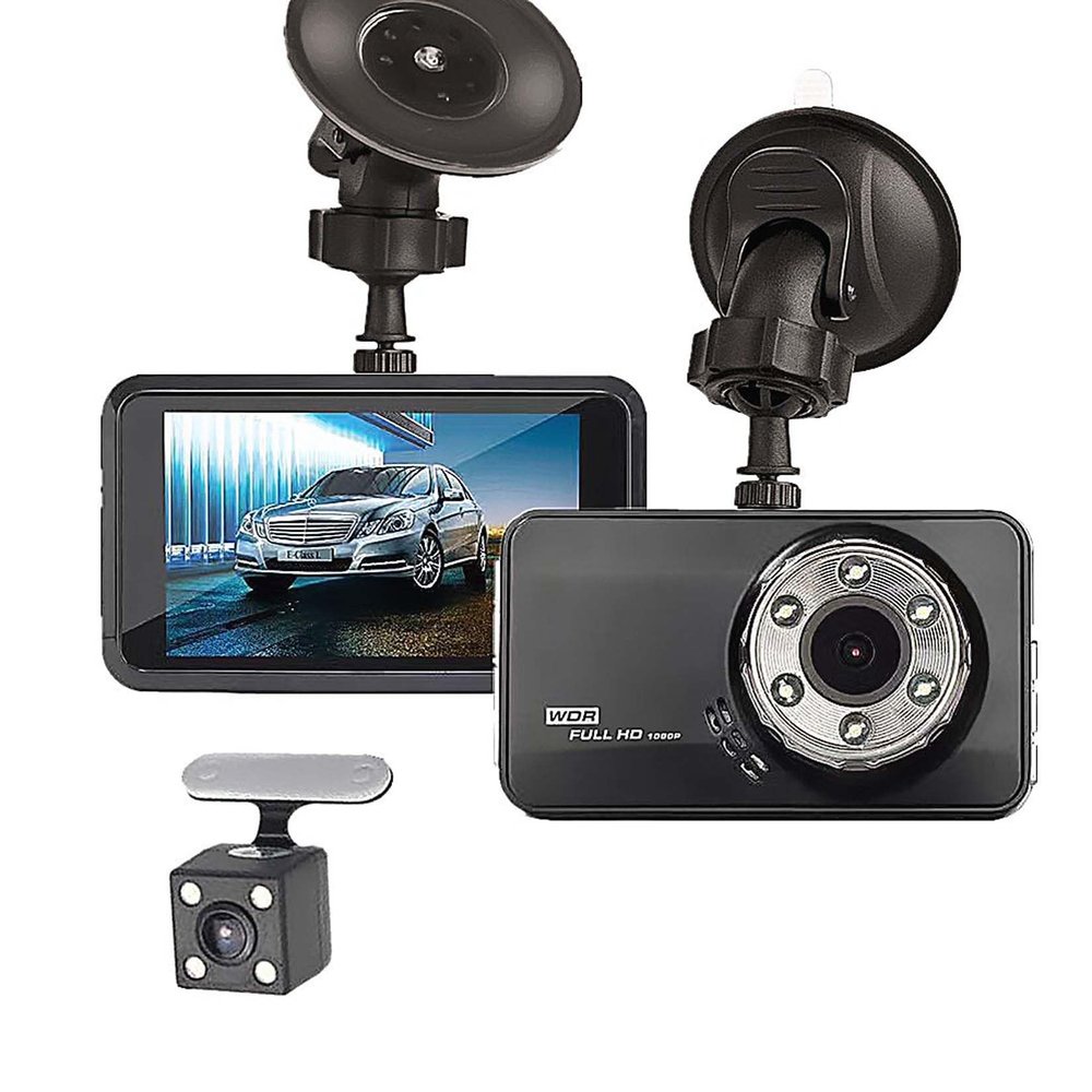 BNEI 1080p HD Car Camera, Front and Rear Dual Recording with 32g Memory Card, 24-Hour Parking Mode, 170 Wide Angle Shot, G Sensor