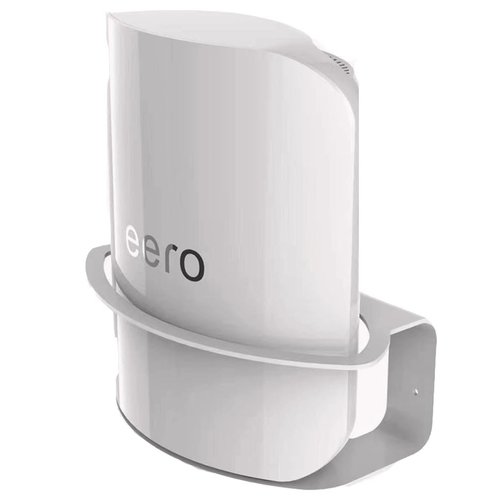 ZahoTse Wall Mount for Eero Max 7 WiFi System, Simple and Robust Wall Mount Stand for Eero Max 7 WiFi System, Without Messy Cables (White, 1 Piece)