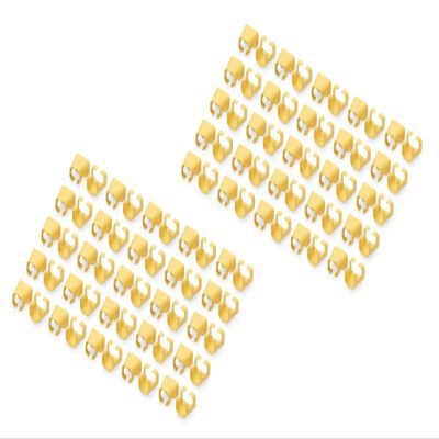 DIGITUS Colour Clips for RJ45 Patch Cables - Colour Organization of Network Cables - to Improve Cable Management - 100 Pieces - for CAT 5e, CAT 6 & CAT 6A LAN Cables - AWG 24/7 to 27/7 - Yellow