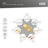 DIGITUS Colour Clips for RJ45 Patch Cables - Colour Organization of Network Cables - to Improve Cable Management - 100 Pieces - for CAT 5e, CAT 6 & CAT 6A LAN Cables - AWG 24/7 to 27/7 - Yellow view 2