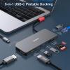 BENFEI 9in1 USB C MST Laptop Docking Station, USB-C Hub with HDMI DisplayPort Dual Monitor/3*USB Type-A/1*USB Type-C(10Gbps+100W PD)/SD/TF Card Reader/1*RJ45 view 2