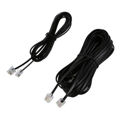 YTHYTHYTH 2Pcs RJ11 6P4C Telephone Cable Cord ADSL Modem, 2 Meters & 10 Meters