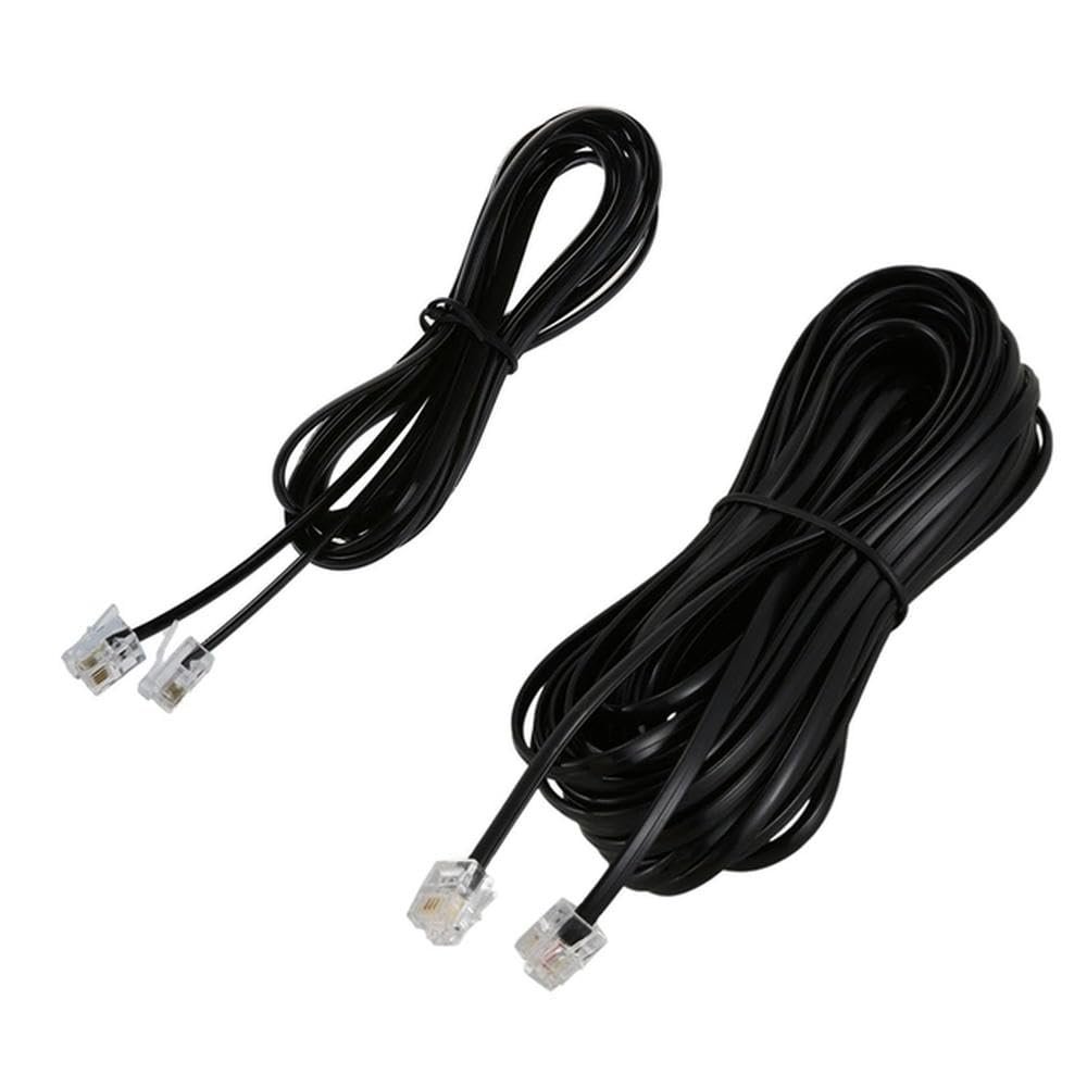 YTHYTHYTH 2Pcs RJ11 6P4C Telephone Cable Cord ADSL Modem, 2 Meters & 10 Meters