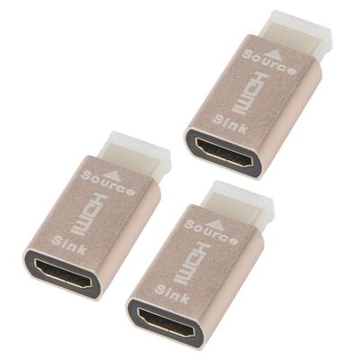 YTHYTHYTH 3X HDMI Lock Screen Signal Holder KVM HDMI2.0 Virtual Adapter EDID DDC Plug for HDMI Display Emulator Up to 3840X2160