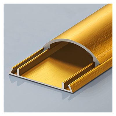 BYZOMU Cable trunking Raceway, 1m Long Self Adhesive Cord Management Tidy Channels for Home Offices Wall or Floor Corners, tv Wire Hider Cover (Color : Gold, Size : Width 40cm)