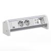 BACHMANN Desk 2xCEE7/3 1xUSB A/C 22W 1xCM GST18 RAL9010 view 1
