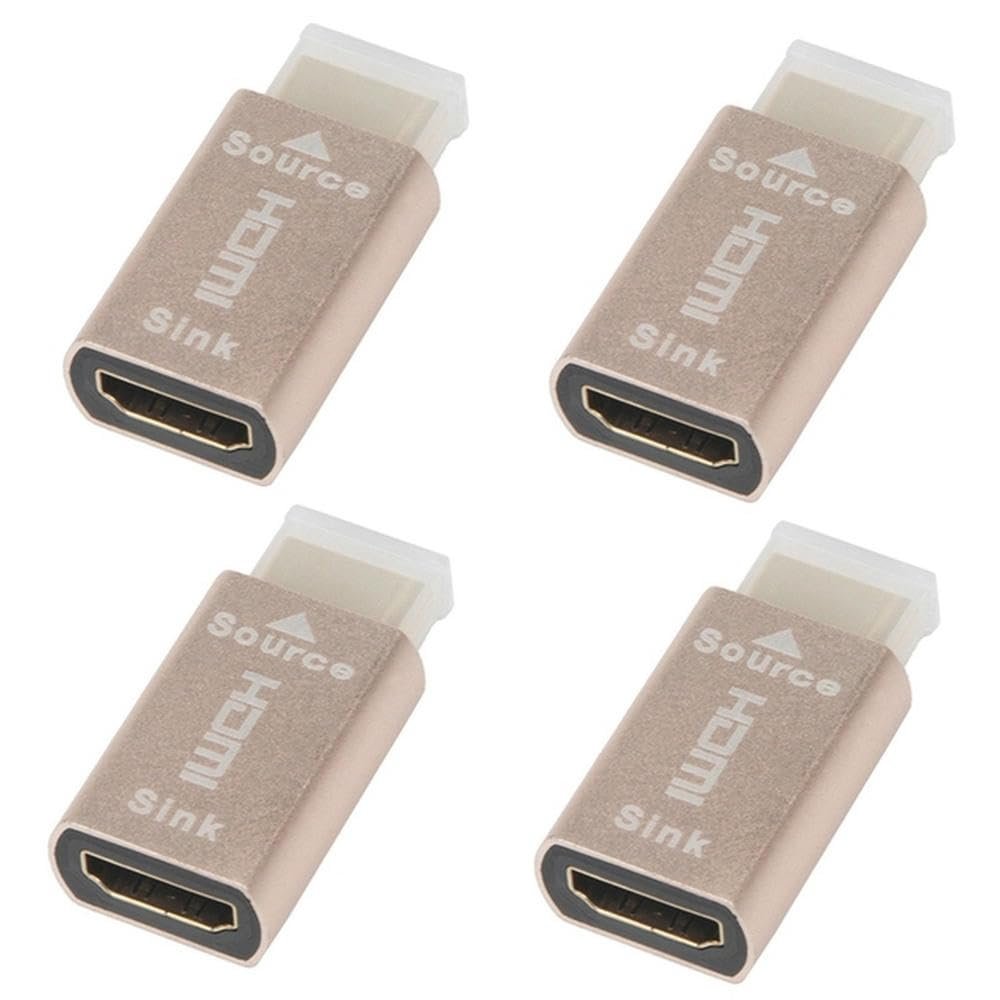 YTHYTHYTH 4X HDMI Lock Screen Signal Holder KVM HDMI2.0 Virtual Adapter EDID DDC Dummy Plug