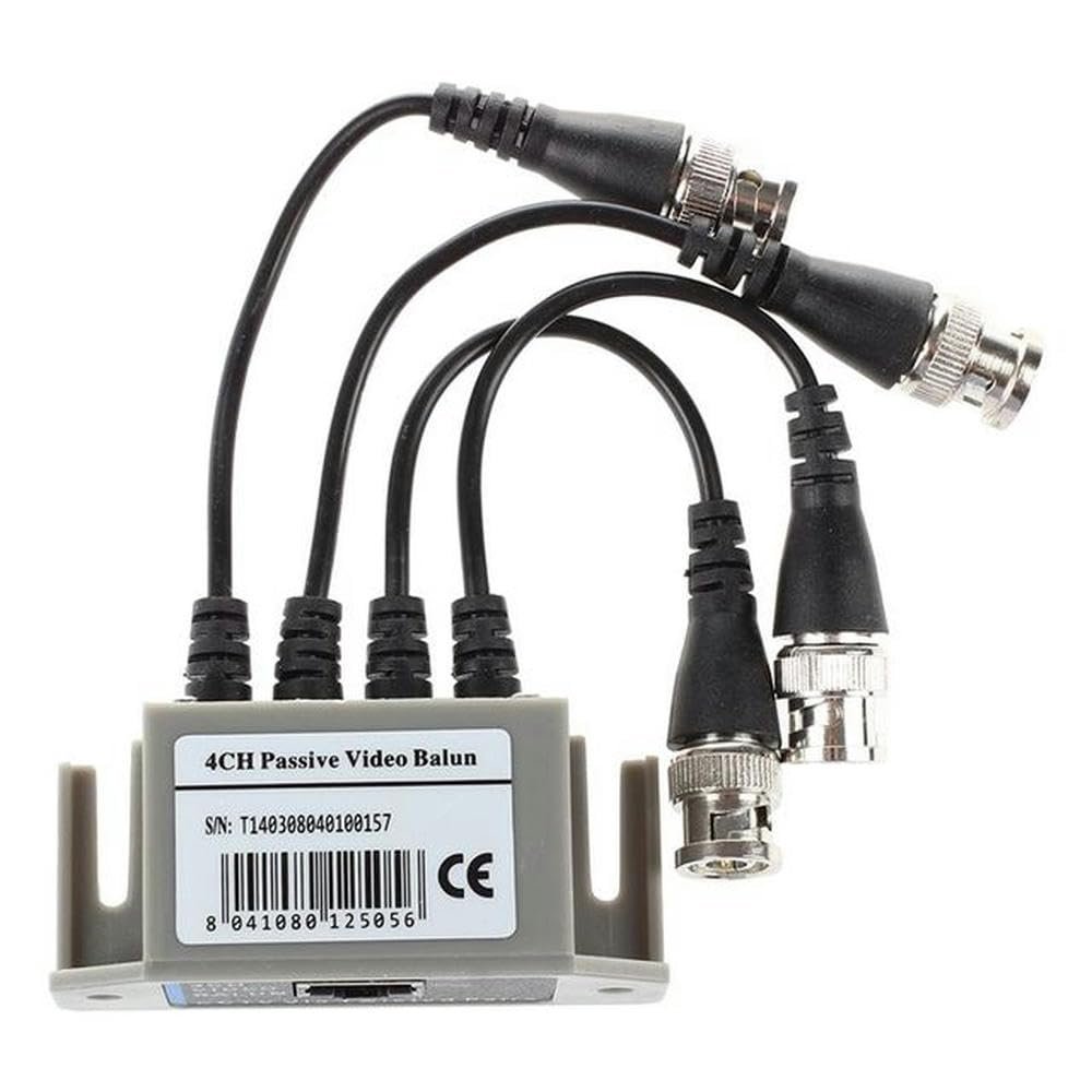 YTHYTHYTH 4-Channel Video Balun BNC UTP CAT5 Transmitter for CCTV/Surveillance Camera Trend