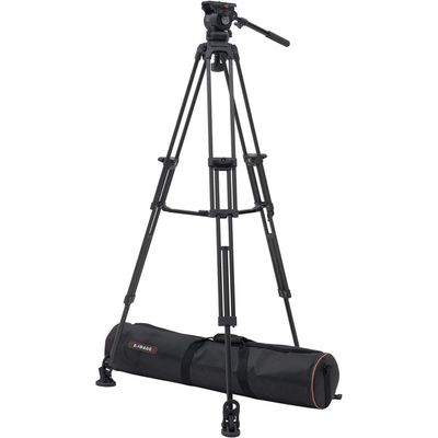 Ikan E-Image EG05C2 3-Section Carbon Fiber Tripod with GH05 Fluid Video Head and Mid-Level Spreader