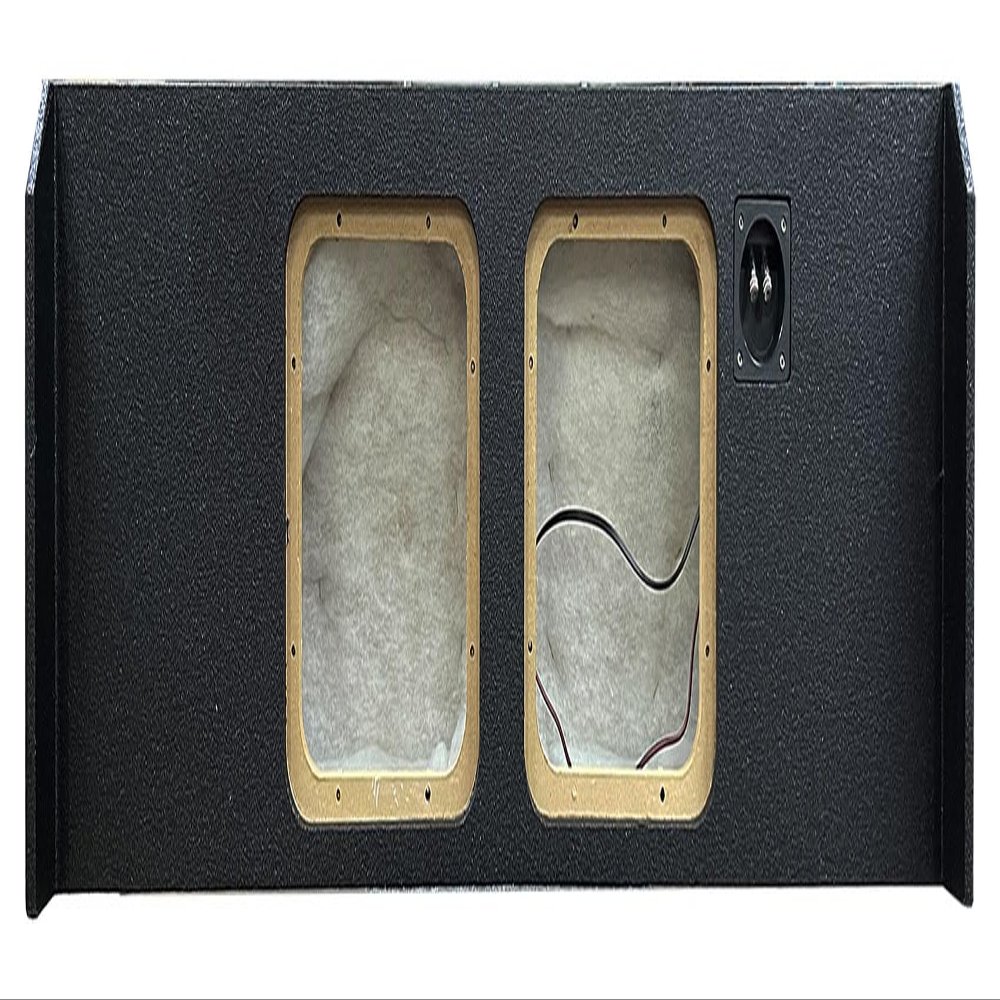 Rockville REC140 Dual 10" Square Sub Box 0.85 Cu Ft Sealed Enclosure, Bedliner, Underseat Downfire, Custom Made for Kicker L7T, for 2009-Up Ford F-150 SuperCrew