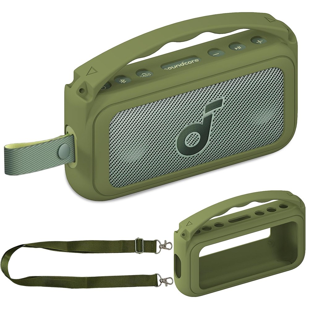RAWECUD Silicone Cover Case for Soundcore Motion 300 Wireless Hi-Res Portable Speaker, Protective Holder Skin for Motion 300 Speaker Case Accessories (Green)