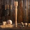 Unique Table Leg, Beech Custom Wood Leg, End Table leg, Mid Century Wooden Leg, Replacement Wood Leg (20 Inch / 50 cm) view 4