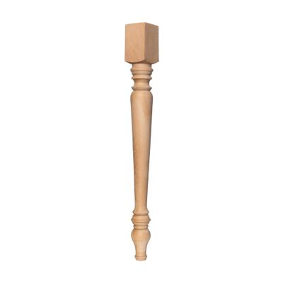 Unique Table Leg, Beech Custom Wood Leg, End Table leg, Mid Century Wooden Leg, Replacement Wood Leg (30 Inch / 75 cm)