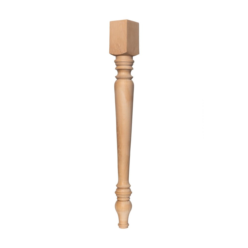 Unique Table Leg, Beech Custom Wood Leg, End Table leg, Mid Century Wooden Leg, Replacement Wood Leg (30 Inch / 75 cm)