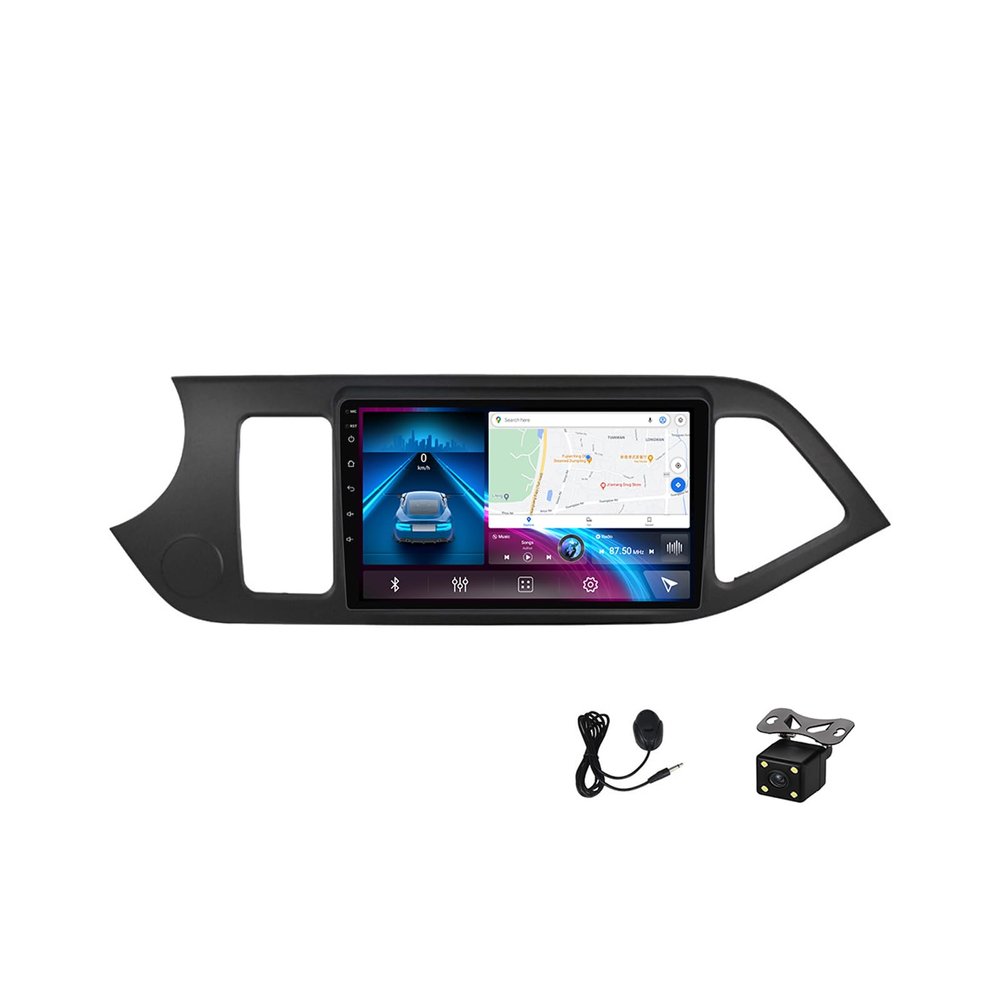 Android 12 Car Stereo Radio Audio MP5 Player with Navigation 9 Inch Touchscreen Stereo for KIA Morning 2011~2017 Support 4G/WiFi/FM/SWC/DSP/Auto/Carplay,4g WiFi 3g+32g