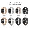 CarXs Wristband for Apple Watch 38mm 40mm 41mm 42mm 44mm 45mm 49mm Stainless steel Wristband for IWatch 9/8/7/6/5/4/3/2/1/SE Series Men Women (Silver gold,38-40-41 MM) view 2