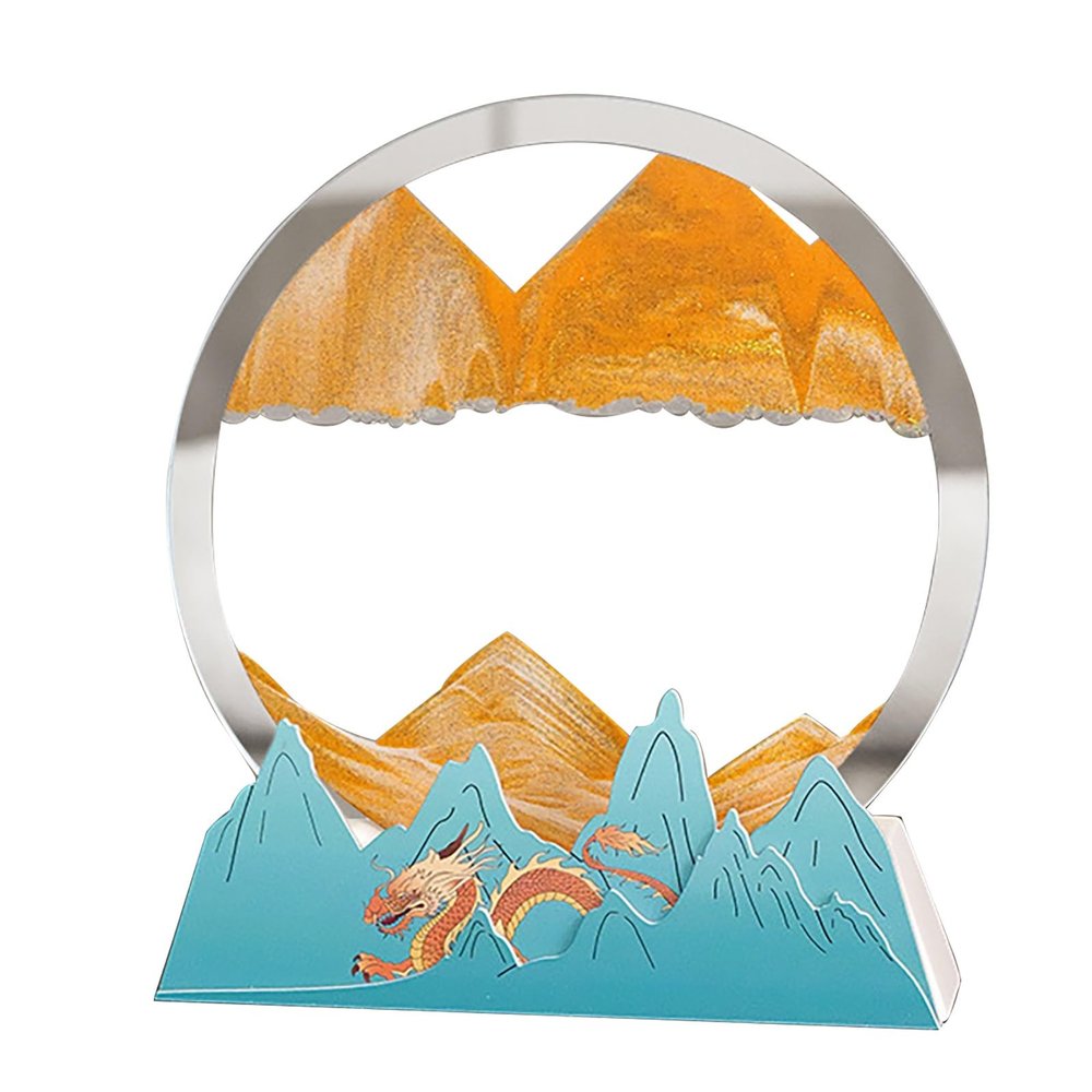 TaLcuS Moving Sand Art, Sand Art Liquid Motion Moving,3D Deep Sea Moving Sand Art,Relaxing Sandscape Art Table Desk Top to Decor for Any Home, Office Desktop, Mantle,Bookshelf Making It Ideal