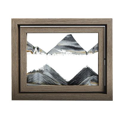 TALCUS Moving Sand Art Liquid Motion,Moving Sand Art Picture,3D Deep Sea Sandscape Flowing Sand Frame Painting 3D Color Quicksand Decor Office Desk Decor (Color : D, Size : 25.5 * 20.5cm)