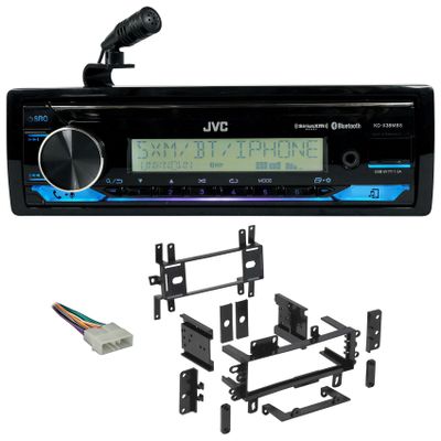 Audiosavings Bundle: JVC KD-X38MBS 1-Din Car/Marine/UTV/Motorcycle Stereo Receiver Bundle with Metra 70-1002 in Dash Radio Wire Harness + Metra 99-5700 in-Dash Radio Mounting Mulit-Kit (3 Items)