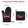 Sapper American Premium Heat Resistant Oven Mitts Pot Holders Baking 4-Piece Set view 4