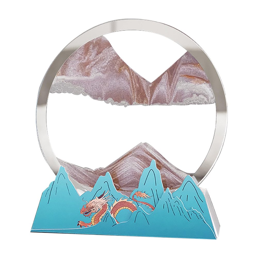 TaLcuS Moving Sand Art, Sand Art Liquid Motion Moving,3D Deep Sea Moving Sand Art,Relaxing Sandscape Art Table Desk Top to Decor for Any Home, Office Desktop, Mantle,Bookshelf Making It Ideal