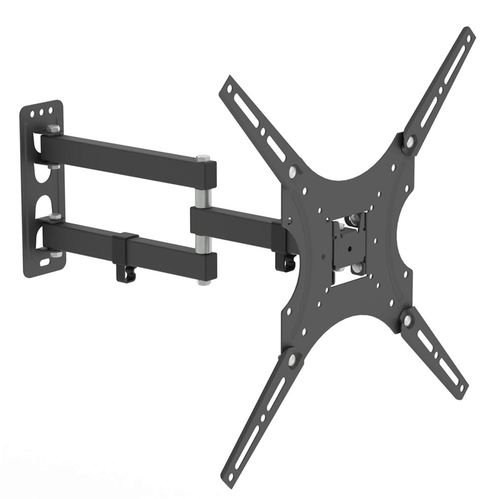 26-55" Adjustable TV Stand Mount, Swivel Universal TV Stand for 26 to 55 inch TVs, Height Adjustable Portable Floor TV Stand with Tempered Glass Base for Bedroom, Living Room