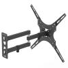 26-55" Adjustable TV Stand Mount, Swivel Universal TV Stand for 26 to 55 inch TVs, Height Adjustable Portable Floor TV Stand with Tempered Glass Base for Bedroom, Living Room view 2