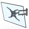 26-55" Adjustable TV Stand Mount, Swivel Universal TV Stand for 26 to 55 inch TVs, Height Adjustable Portable Floor TV Stand with Tempered Glass Base for Bedroom, Living Room view 4