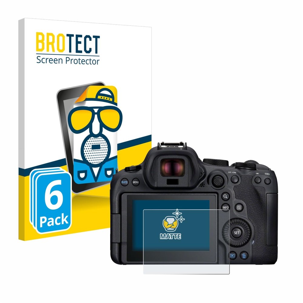 BROTECT 6-Pack Screen Protector Anti-Glare for Canon EOS R6 Mark II Screen Protector Matte, Anti-Fingerprint Protection Film