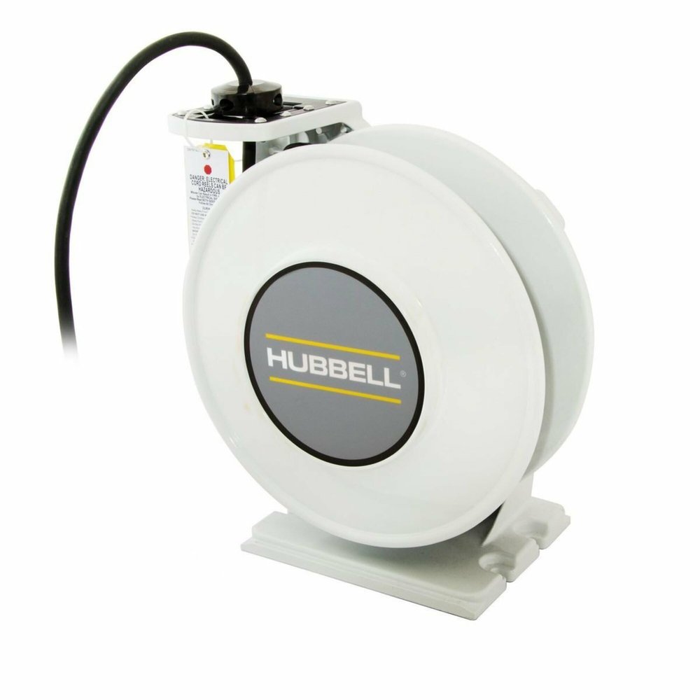 Hubbell - HBLI45143 - White Industrial Reel, UL Type 1, 45 Ft, #14/3 SJO, 15 A, 250 VAC, ( Each )