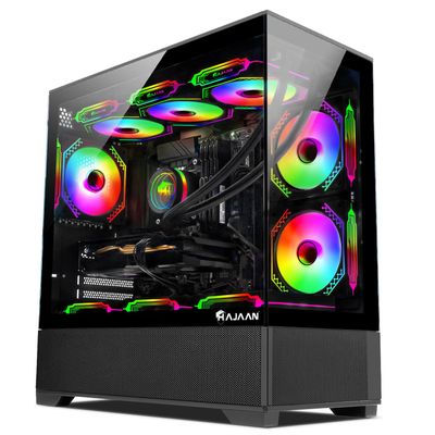 HAJAAN SuperX Gaming PC  Liquid Cooled - Intel i7 12700F - GeForce RTX 4060 Ti 8GB - 32GB DDR4-2TB NVMe SSD - Windows 11 Pro - WiFi - Bluetooth - Mechanical Keyboard Mouse