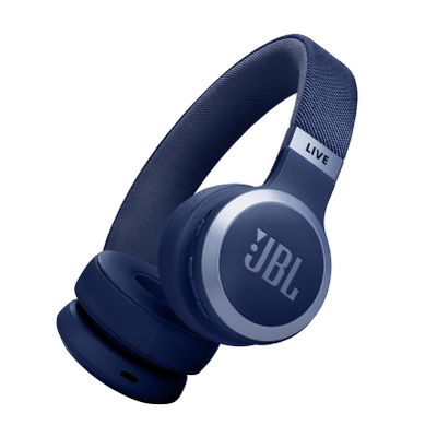 JBL Live 670NC - Wireless On-Ear Headphones with Adaptive Noise Cancelling with Smart Ambient, Up to 65H Battery Life with Speed Charge, Lightweight, Comfortable and Foldable Design (Blue)