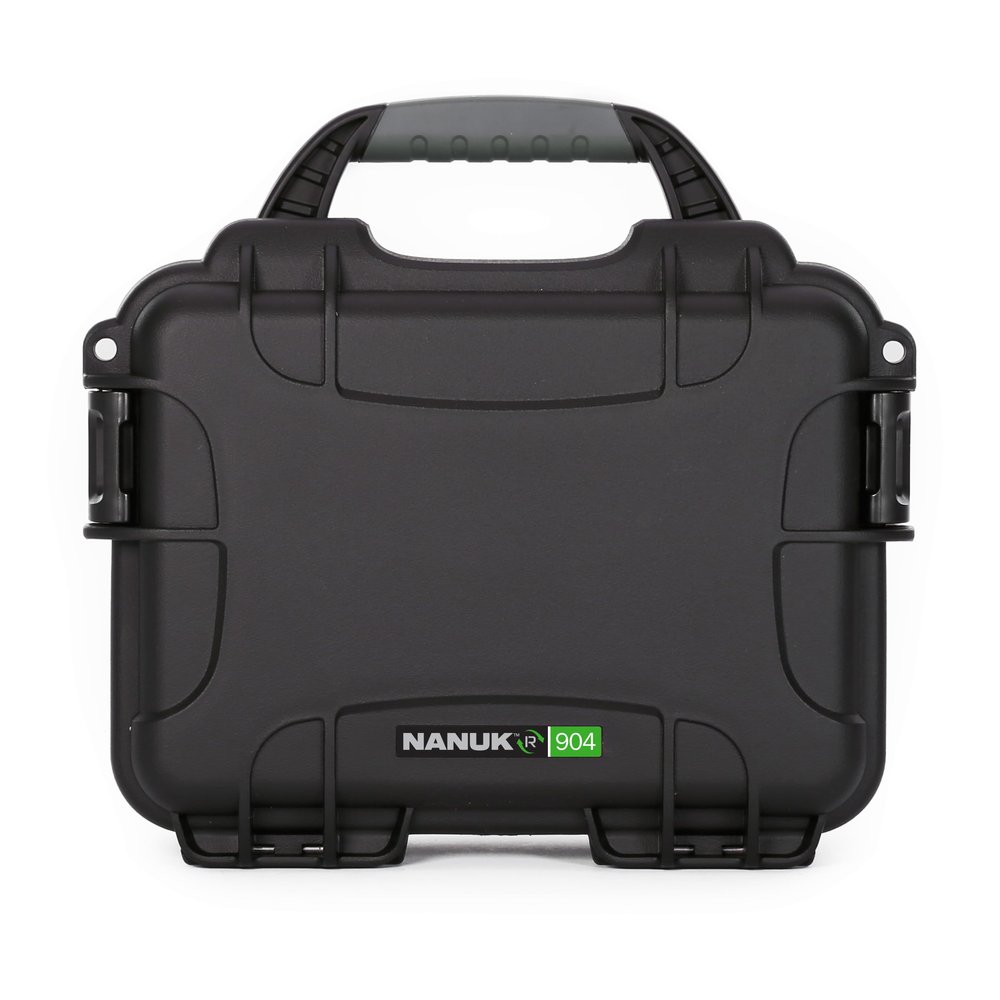 NANUK 904R Eco-Friendly Recycled Resin Empty Hard Case- Waterproof, Dustproof and Impact Resistant- Go Green and Minimize Your Carbon Footprint, Black