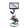 DESHVA Biological Microscope Profesional, Monocular Microscope with Display, with Placing Table Movable Spotlight, Wide Angle Observation, 5000x, with Display-7" Screen view 1