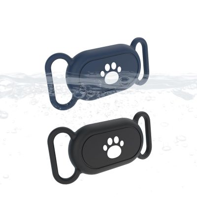(2 Packs) Protective Cases Waterproof for Galaxy SmartTags 2,Doweiss Silicon Rubber Protective Cover Anti-Scratch for Pet Collars Fit for Galaxy SmartTags 2 Waterproof (Black + Navy)