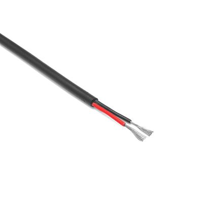 Trunking Solid 2 Conductor 12V Outdoor Speakers Wire Flexible PVC Jacketed LED Lights Audio Project Round Electric Cable Connector Loom (Color : Black 3meter, Size : 16 AWG)
