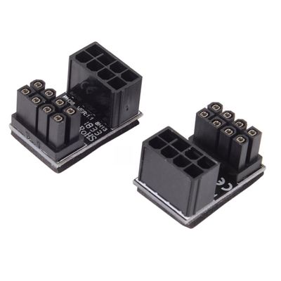 NFHK ATX 8Pin Female to 8pin Male 180 Degree Angled Power Adapter for Desktops Graphics Card