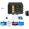 CKLau 2 Port Quad Monitor HDMI KVM Switch 8K@60Hz, 4K@144Hz with Cables for 4 Monitors 2 Computers Sharing Video Keyboard Mouse Support Emulation EDID, Hotkey Switching, HDMI 2.1, HDR view 4