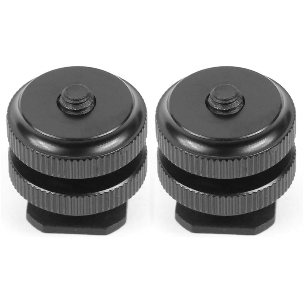 BGNing 1/4'' Camera Hot Shoe Mount Adapter Shoe Interface Tripod Screw Adaptor Flash Hot Shoe Mount for DSLR Camera Compatible with GoPro (2pcs)