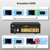 CKLau 2x2 USB 3.0 HDMI KVM Switch 2 Monitors 2 Computers with Cables Support 8K@60Hz, 4K@144Hz, Emulation EDID, Hotkey Switching, Digital Display view 2