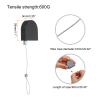 MECCANIXITY Retractable Security Cable Lock,Remote Control Security Lock,Remote Control Anti-Lost Rope with Double-Sided Adhesive for TV,DVD,Cell Phone 1Set Black 35.43" Length view 2
