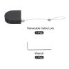 MECCANIXITY Retractable Security Cable Lock,Remote Control Security Lock,Remote Control Anti-Lost Rope with Double-Sided Adhesive for TV,DVD,Cell Phone 1Set Black 35.43" Length view 3