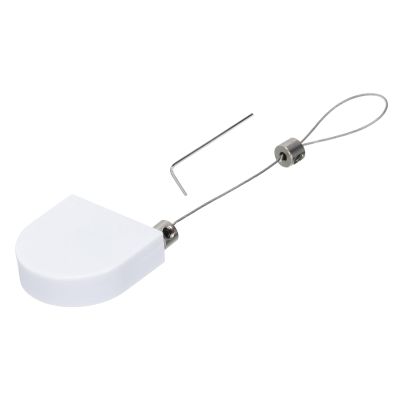 MECCANIXITY Retractable Security Cable Lock,Remote Control Security Lock,Remote Control Anti-Lost Rope with Double-Sided Adhesive for TV,DVD,Hardware Cable Lock 1Set White 35.43" Length