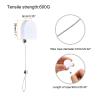 MECCANIXITY Retractable Security Cable Lock,Remote Control Security Lock,Remote Control Anti-Lost Rope with Double-Sided Adhesive for TV,DVD,Hardware Cable Lock 1Set White 35.43" Length view 2
