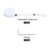 MECCANIXITY Retractable Security Cable Lock,Remote Control Security Lock,Remote Control Anti-Lost Rope with Double-Sided Adhesive for TV,DVD,Hardware Cable Lock 1Set White 35.43" Length view 3
